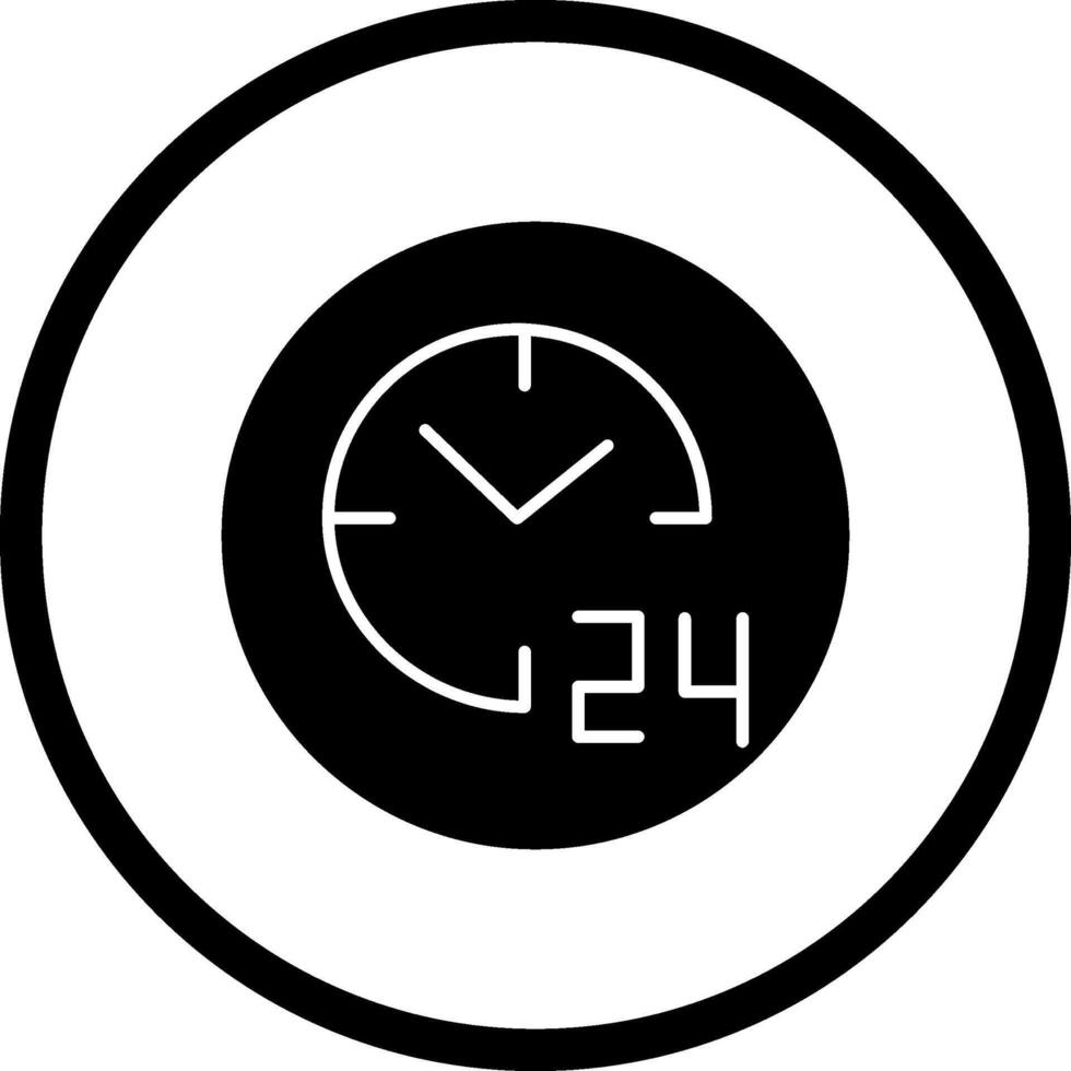 Icono de vector de 24 horas