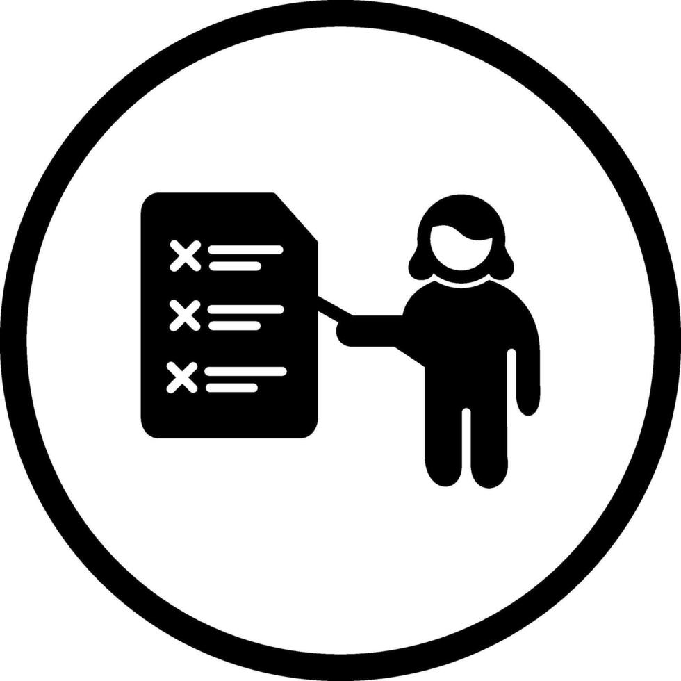 Female Presenter I Vector Icon