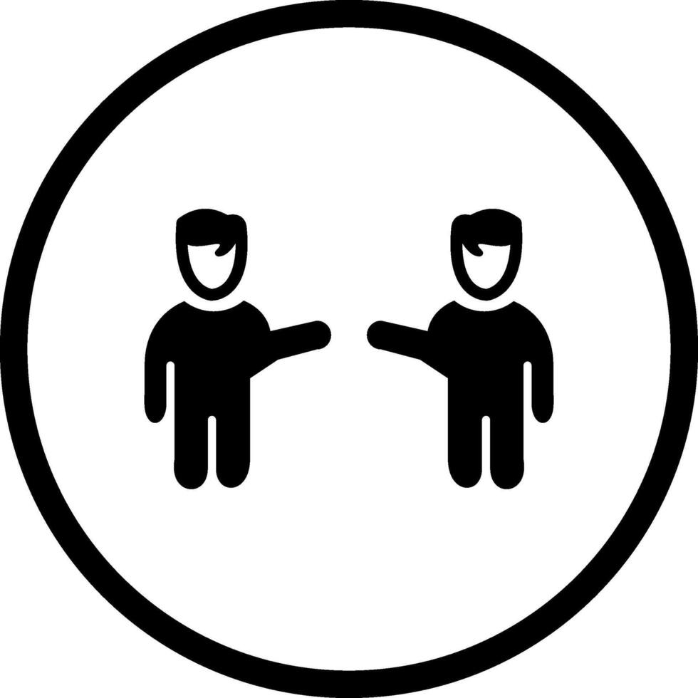 Waving to People I Vector Icon
