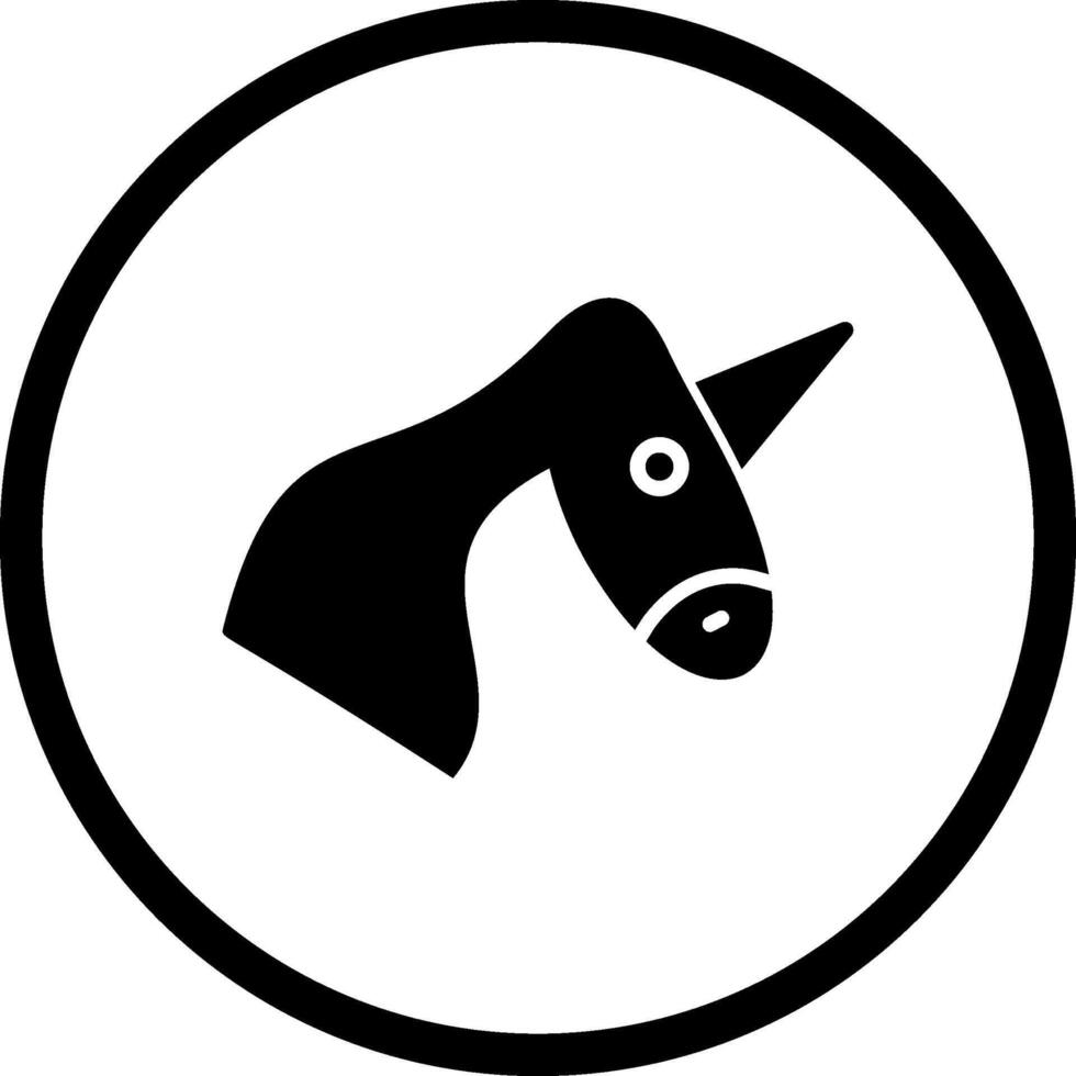 icono de vector de unicornio