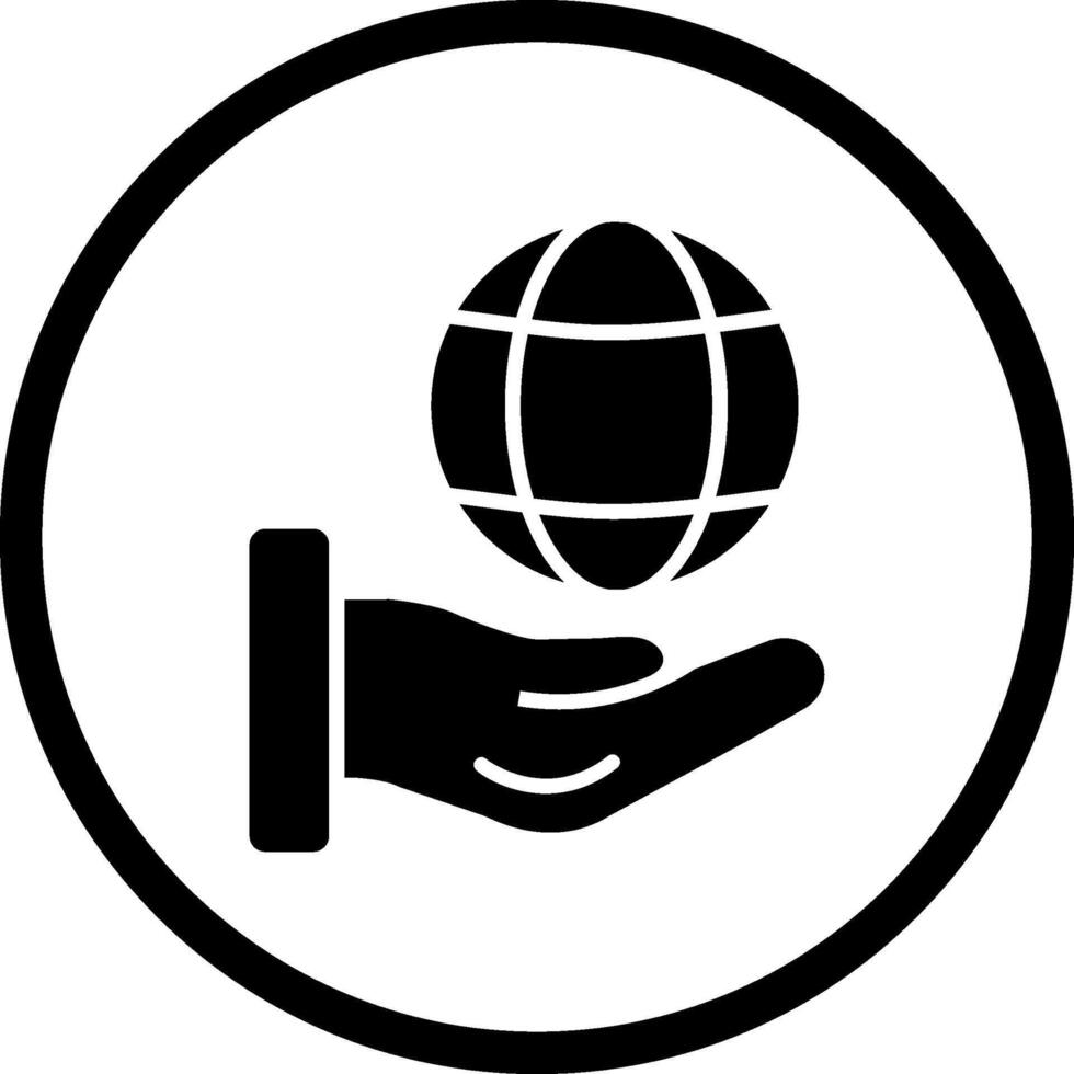 Global Hand Vector Icon