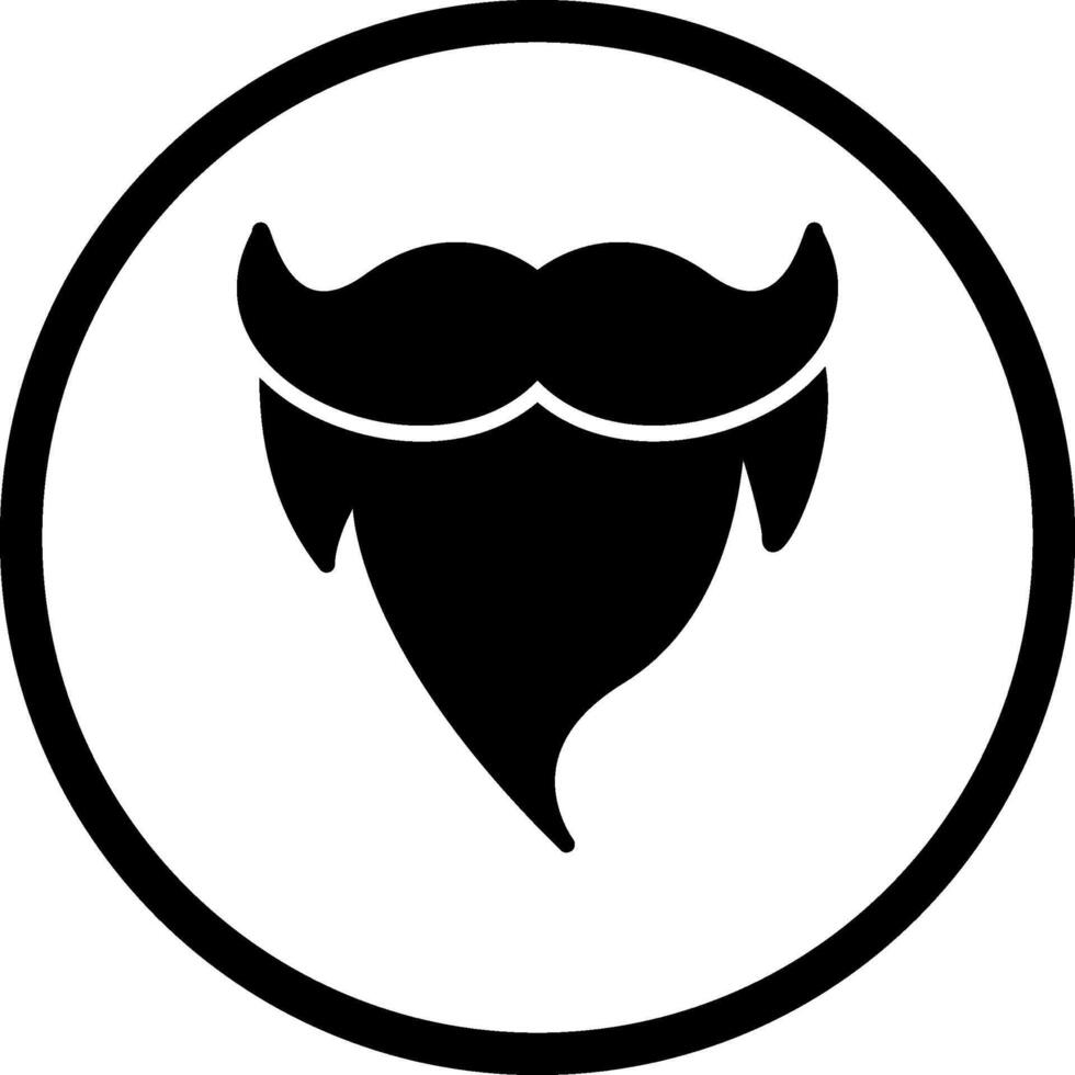 barba y Bigote ii vector icono