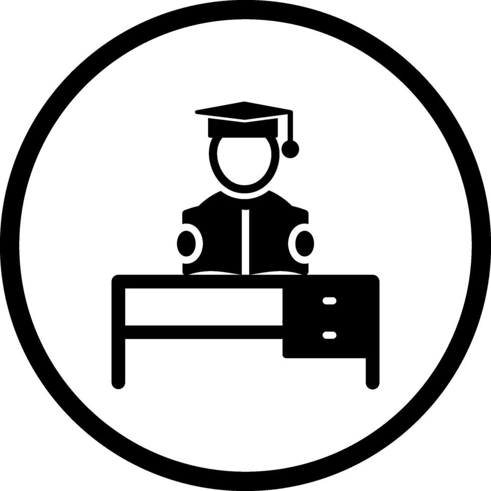 Studying on Desk II Vector Icon