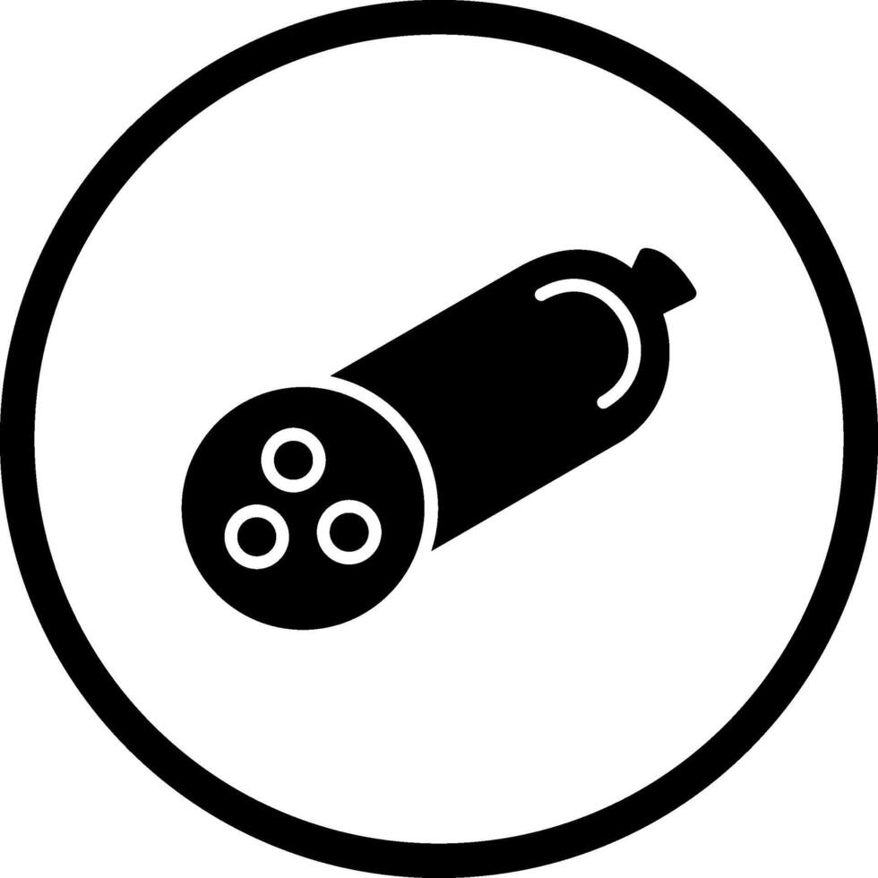 icono de vector de salame