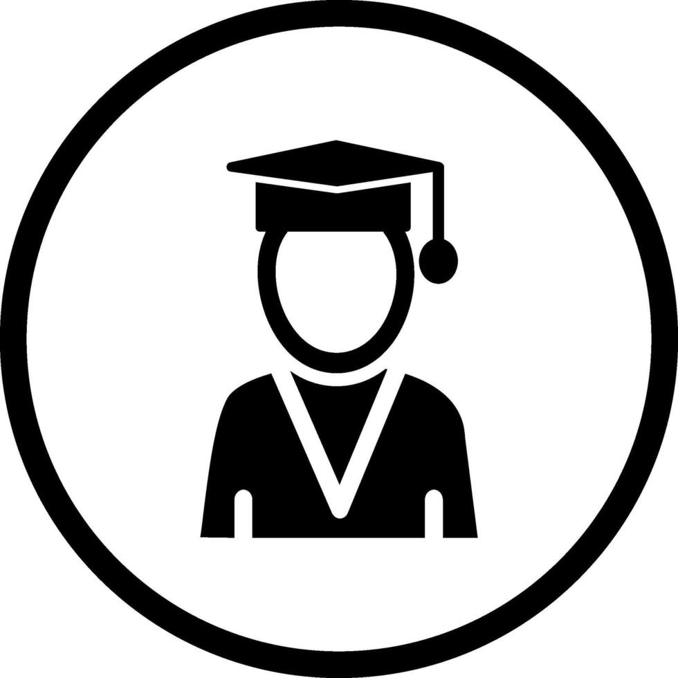 masculino graduado vector icono