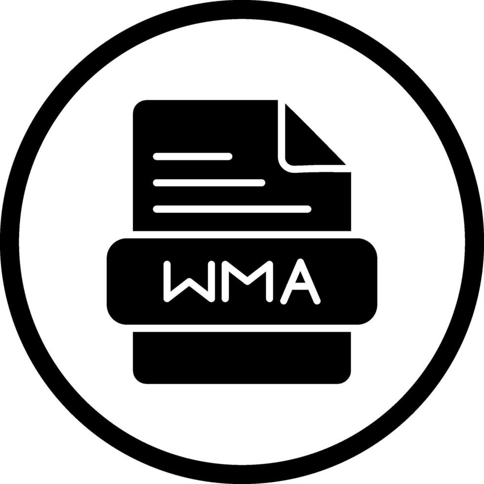 icono de vector de wma