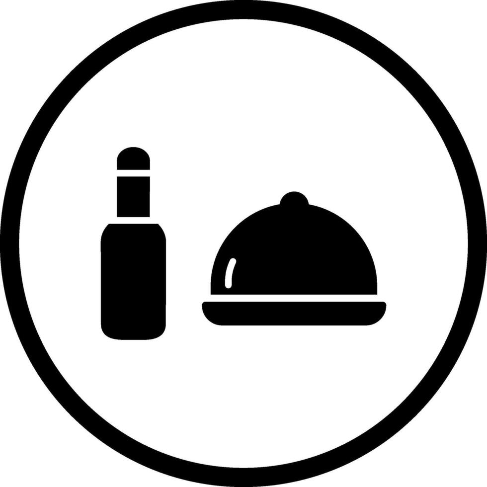 icono de vector de comida y cerveza