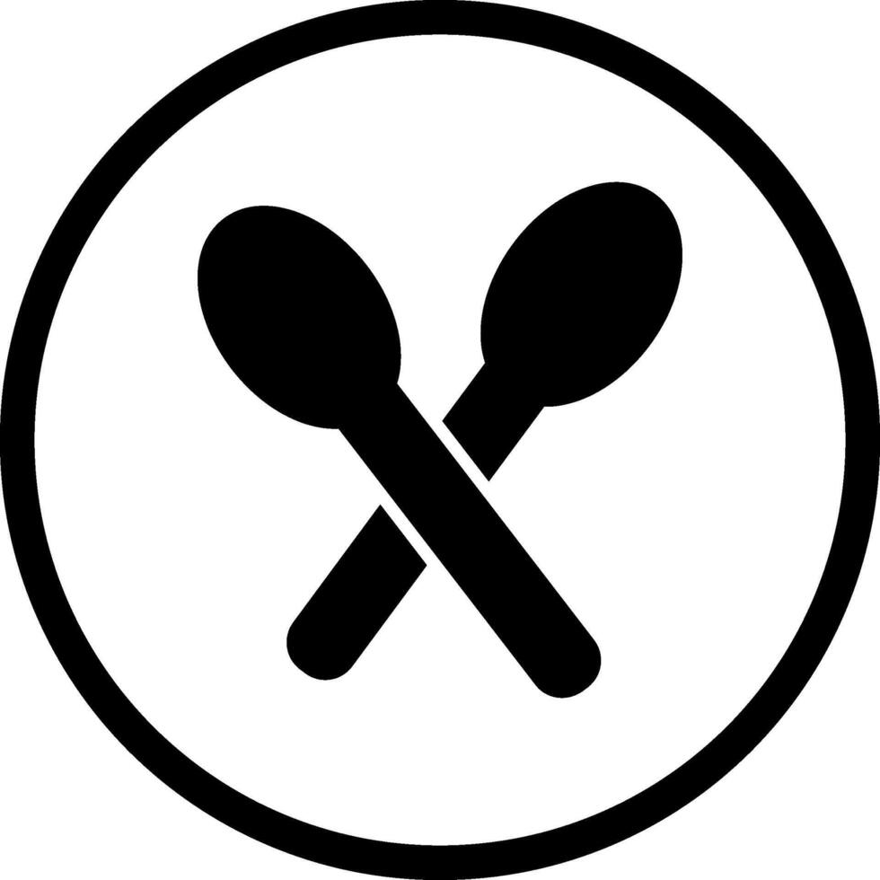 icono de vector de cucharas