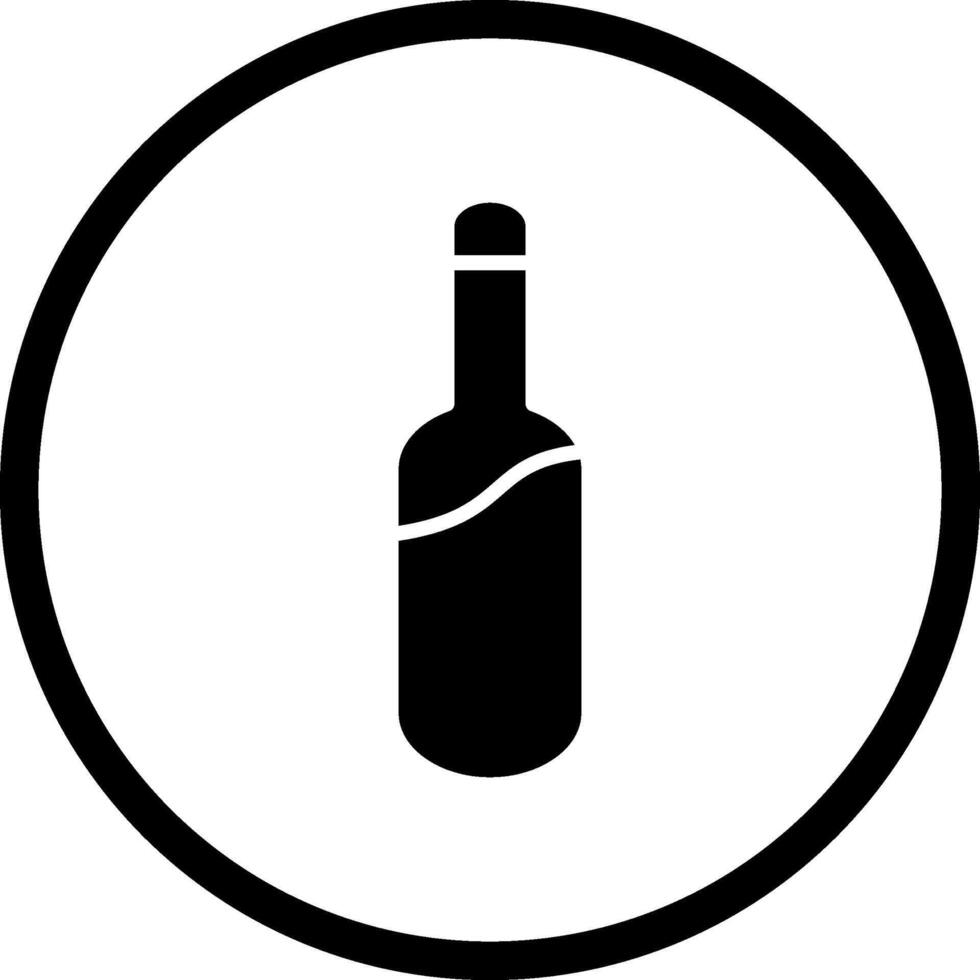icono de vector de botella de champán