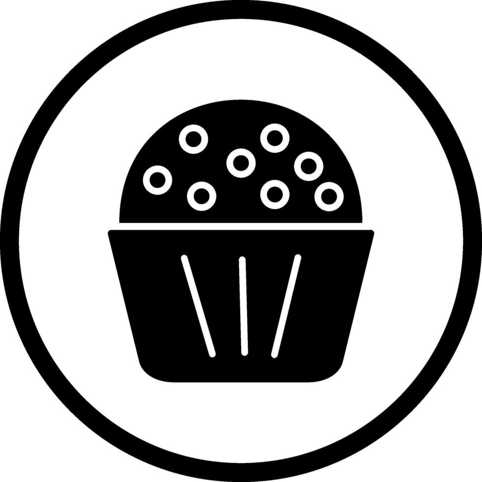 icono de vector de muffin de chocolate