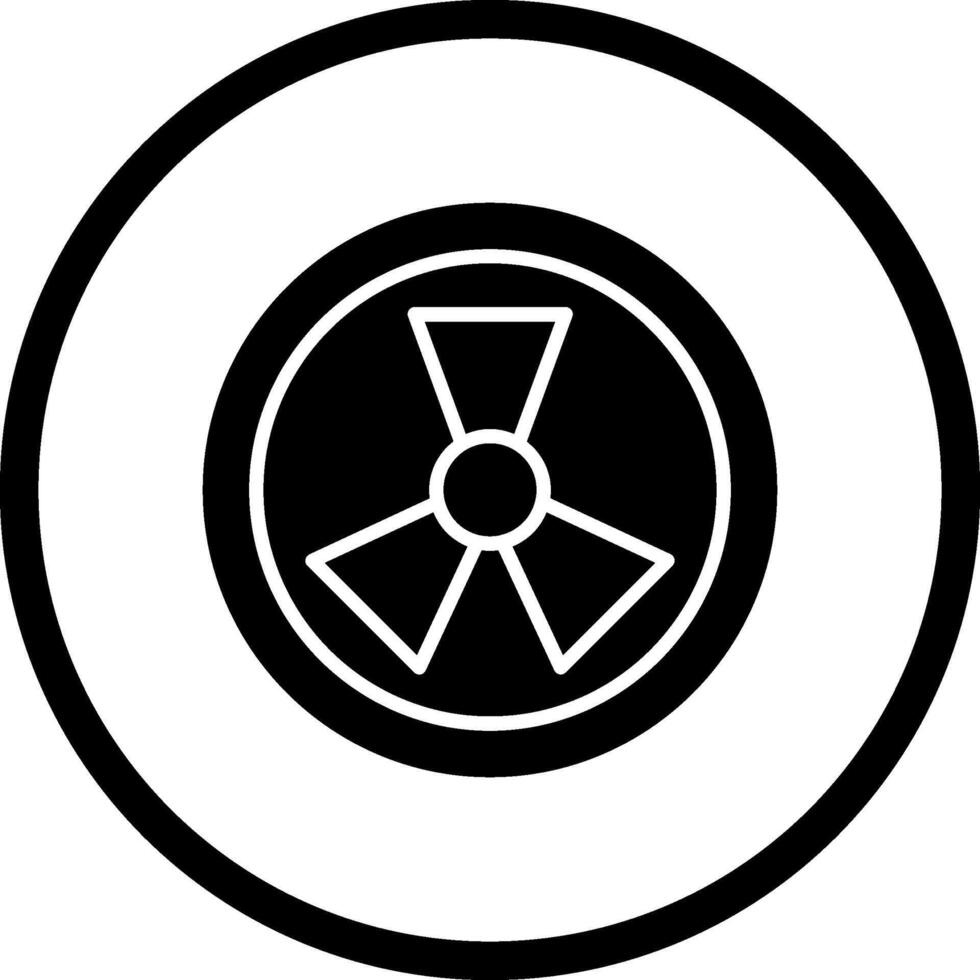 icono de vector de radiación