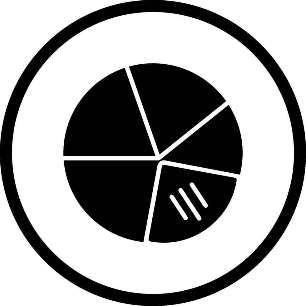 icono de vector de gráfico circular