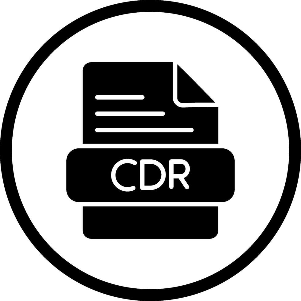 icono de vector de cdr