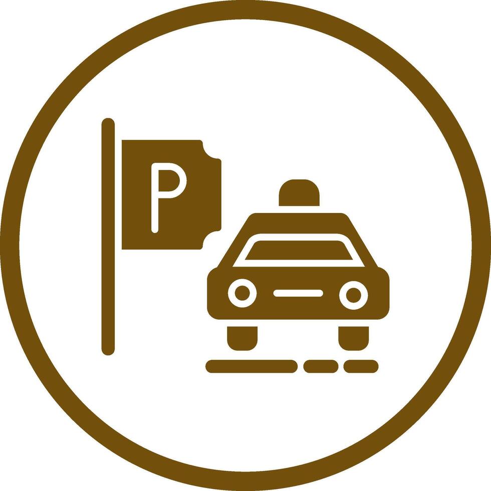 Taxi Stand Vector Icon