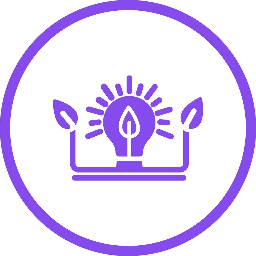 Ecology Bulb Vector Icon