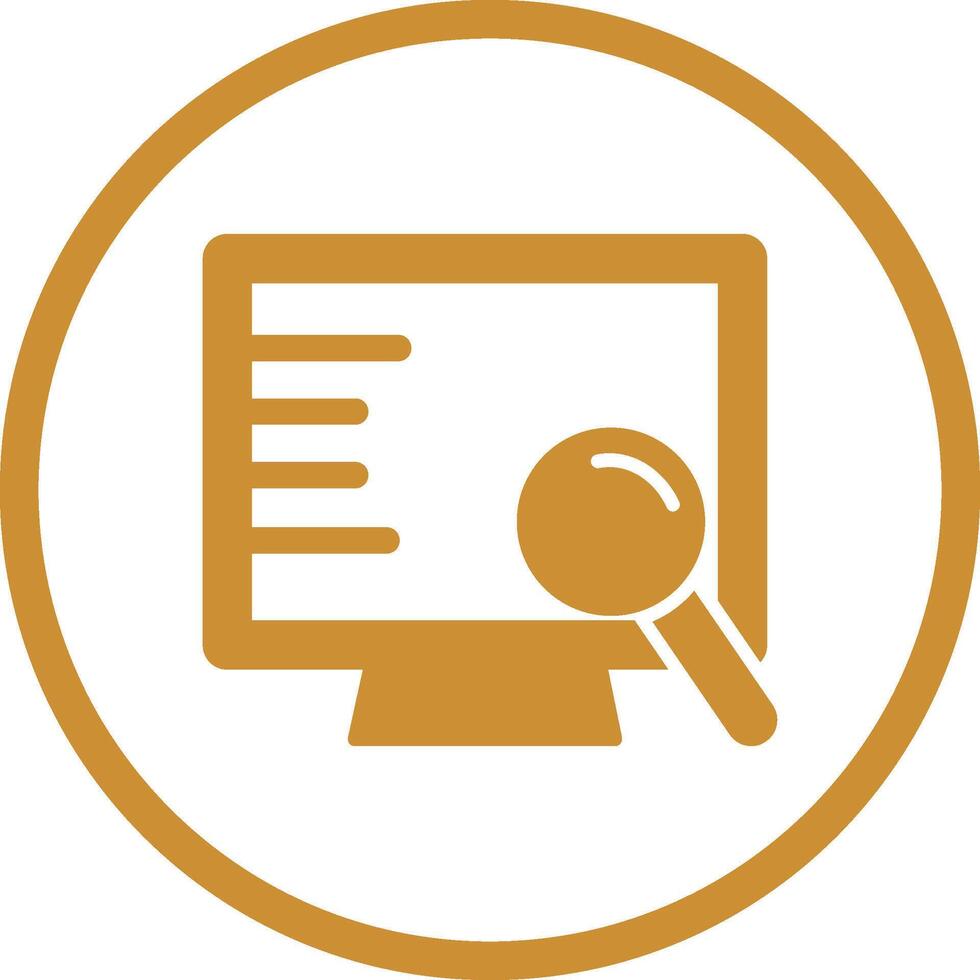Computer Search Vector Icon