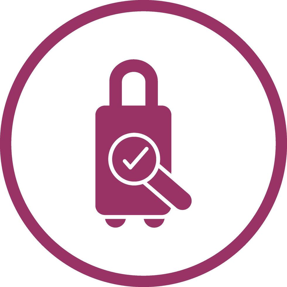 Luggage Inspection Vector Icon