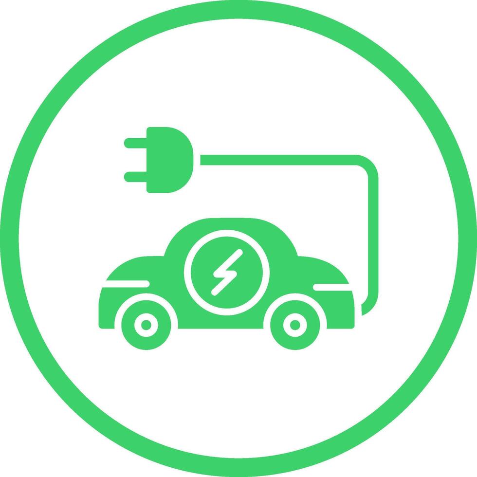 Electric Car Vector Icon