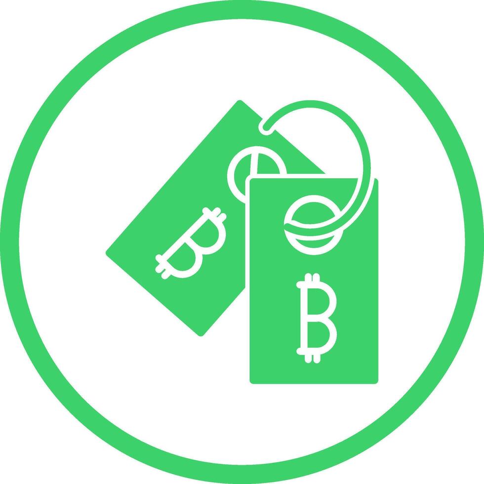 Bitcoin Label Tag Vector Icon