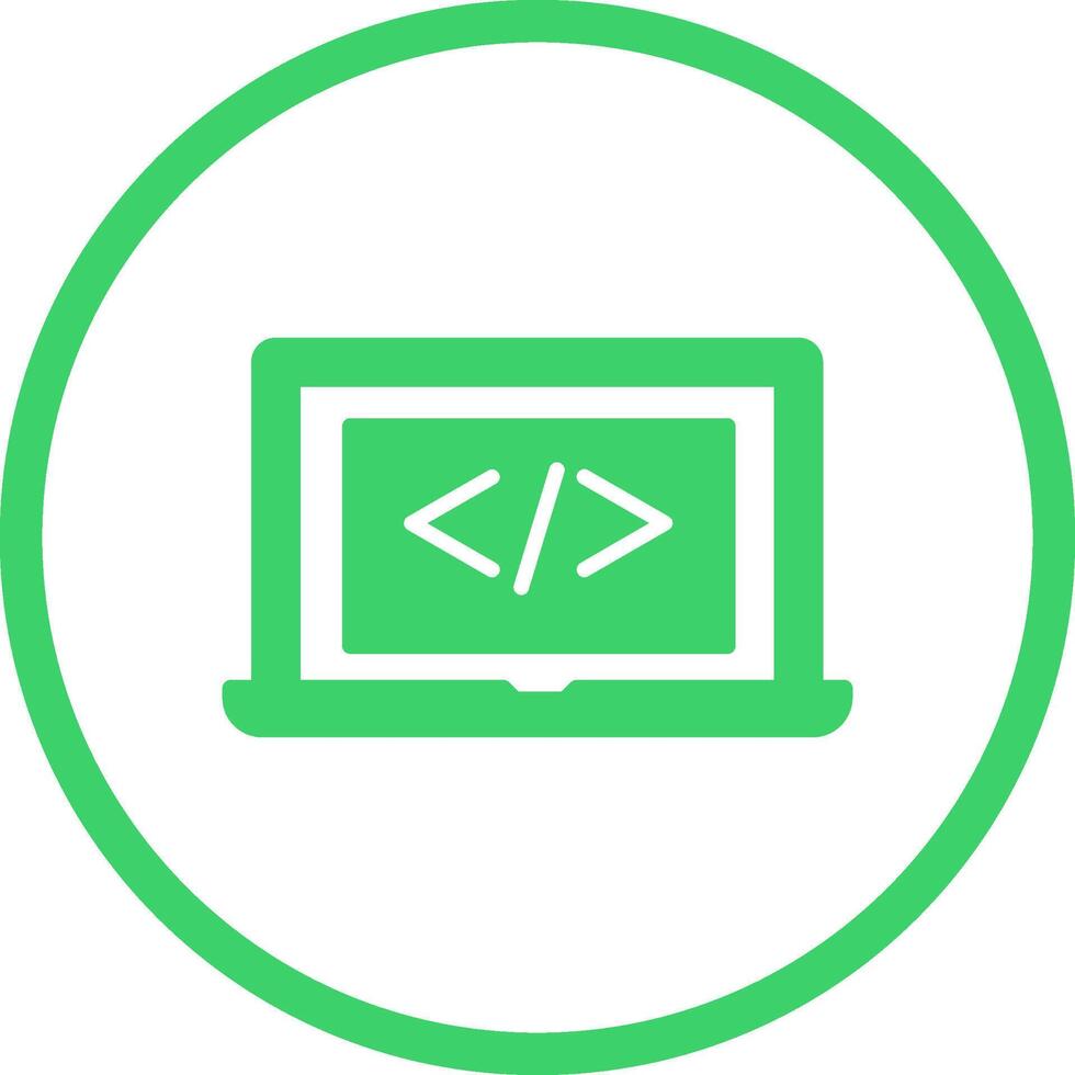 Coding Computer Vector Icon