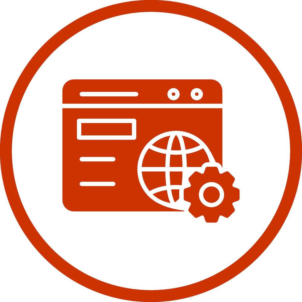 Browser Setting Vector Icon