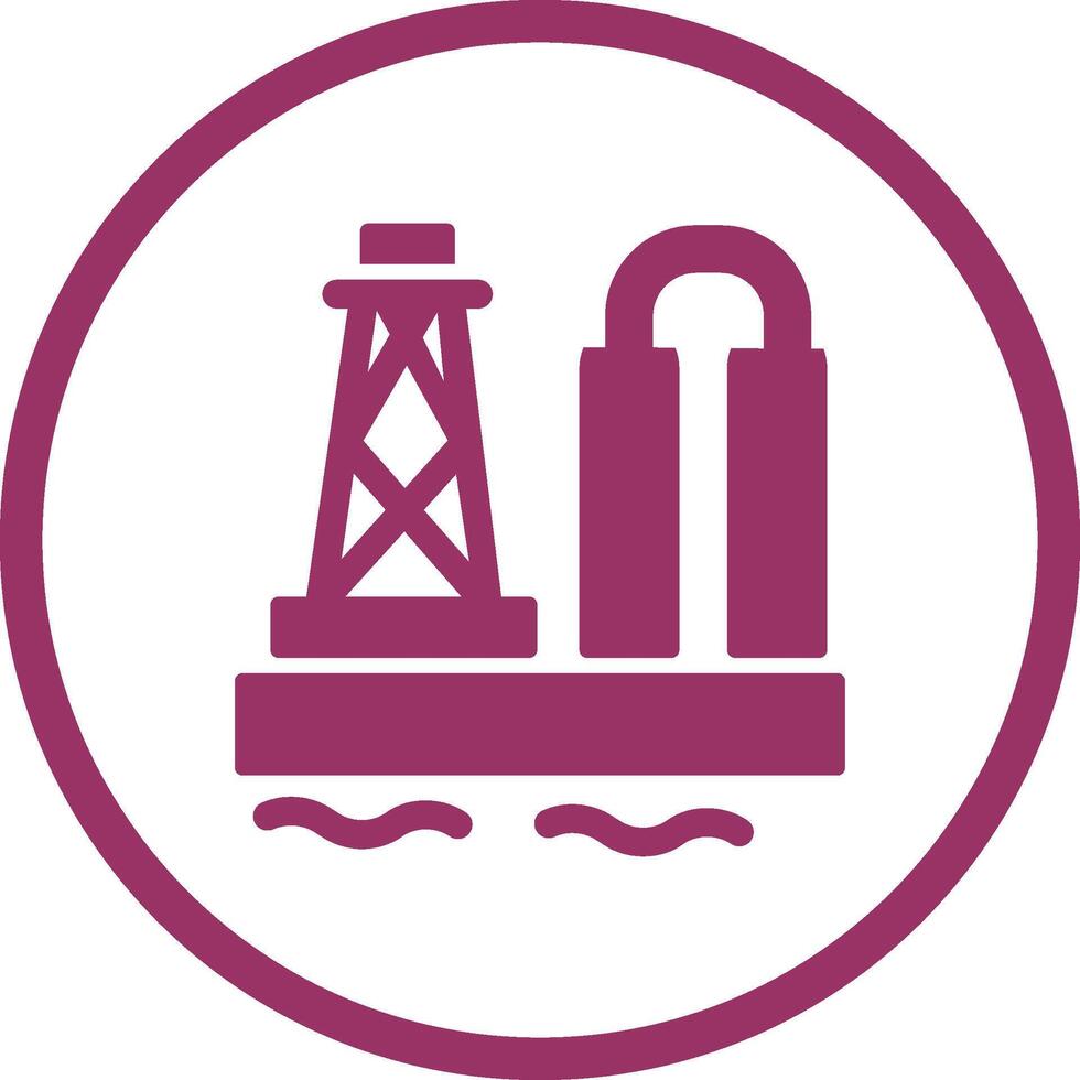 Oil Platform Vector Icon