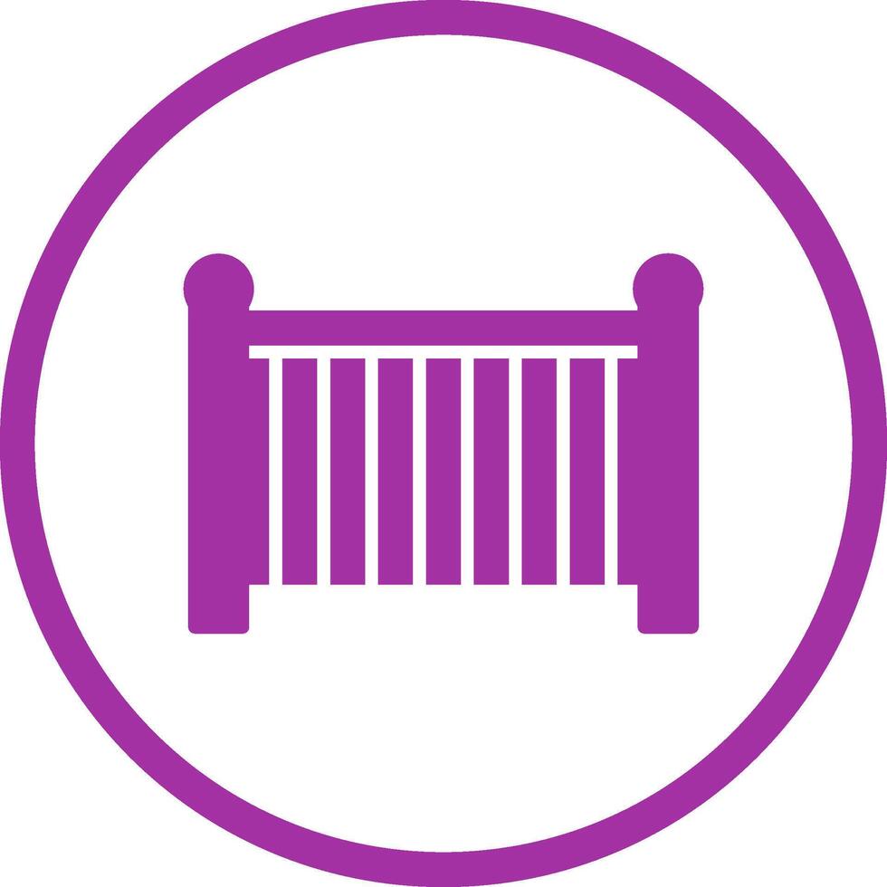 Baby Cot Vector Icon