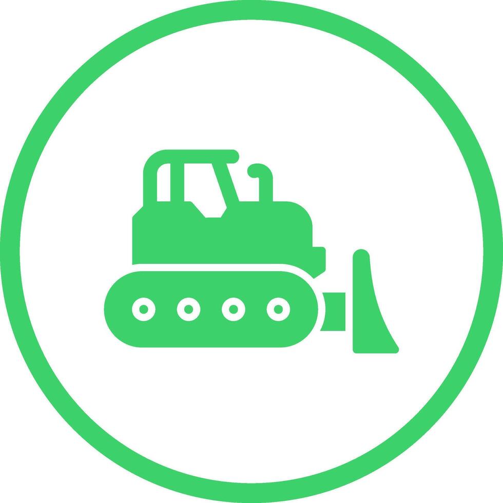 Bulldozer Vector Icon