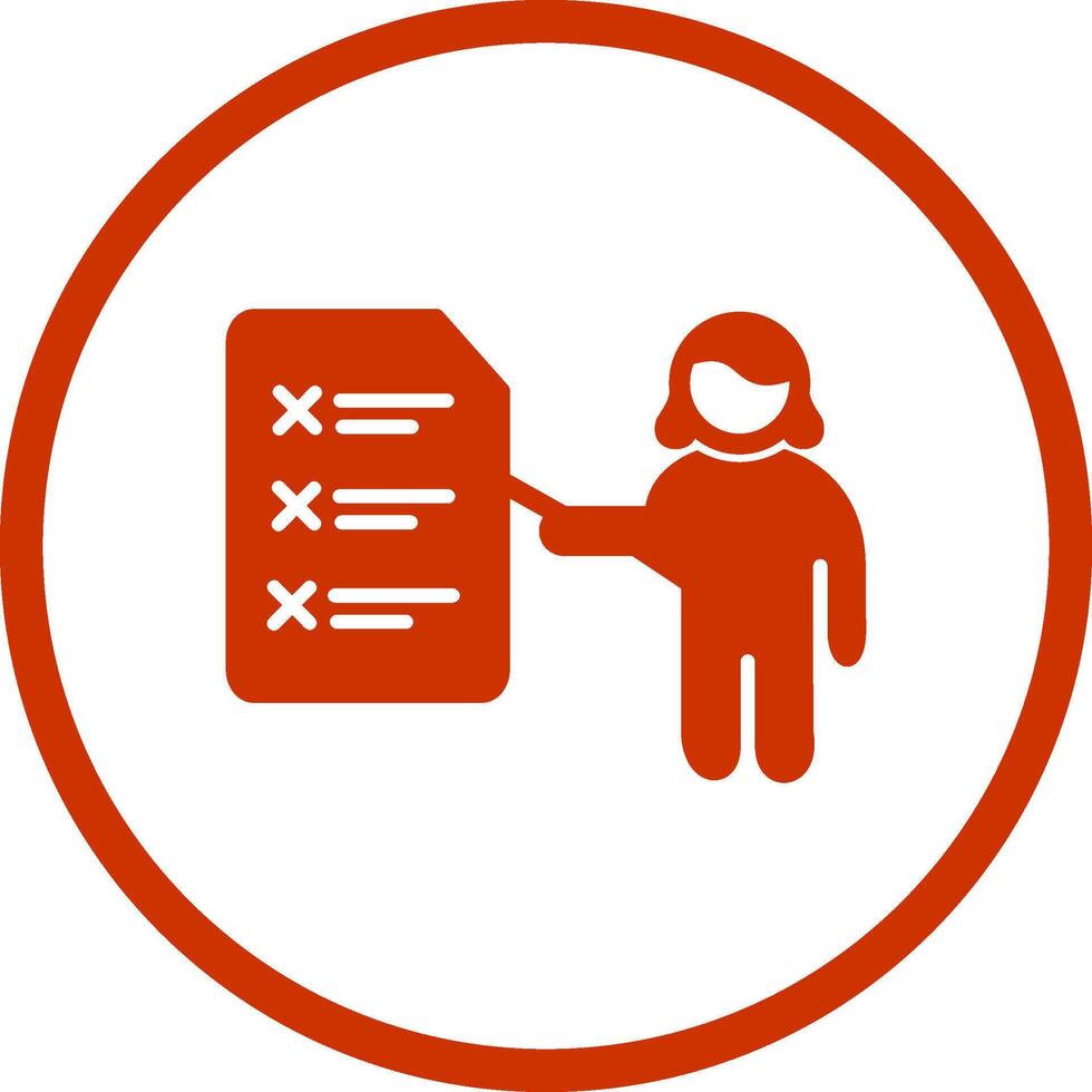 Female Presenter I Vector Icon