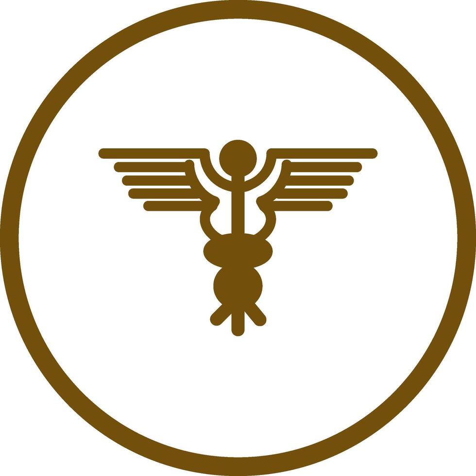 icono de vector de caduceo