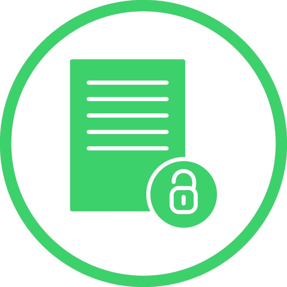 Unlock Documents Vector Icon