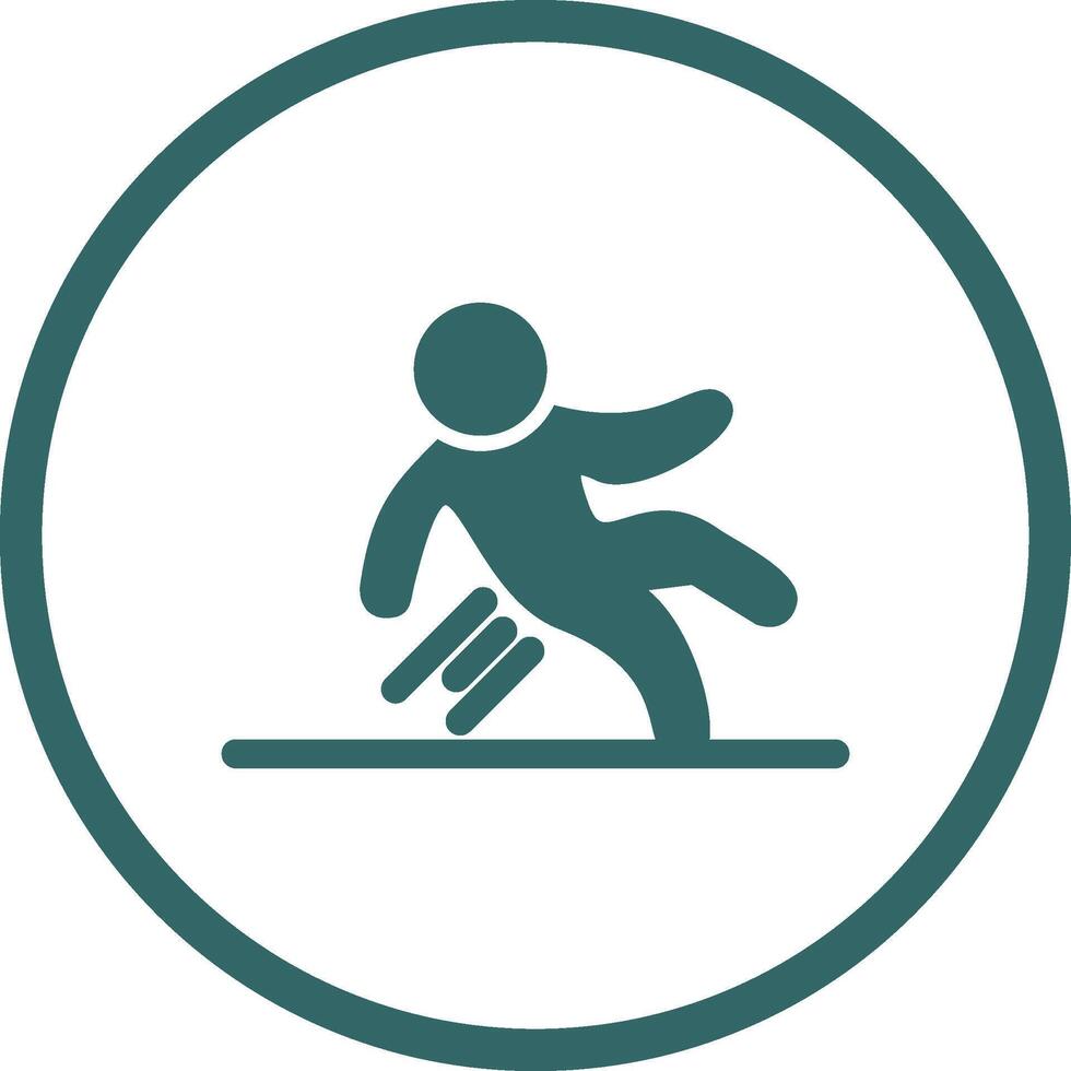 Danger of Slipping Vector Icon