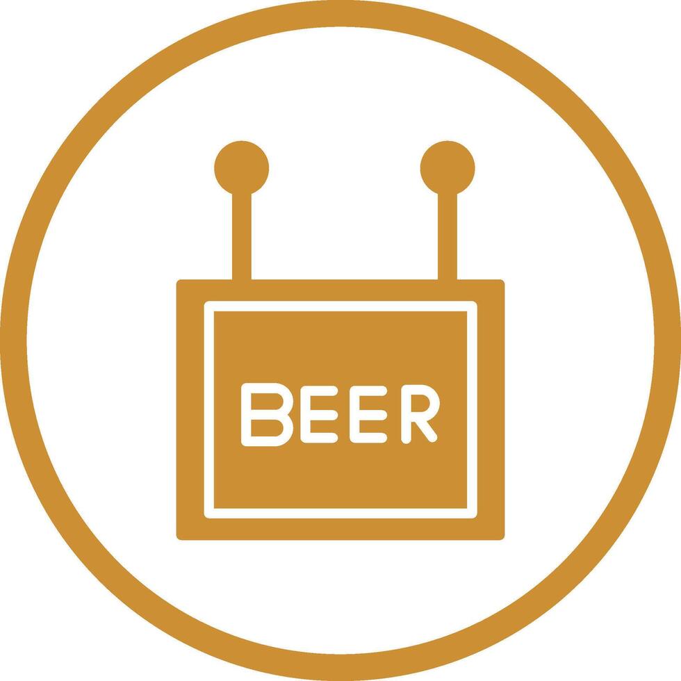 icono de vector de signo de cerveza