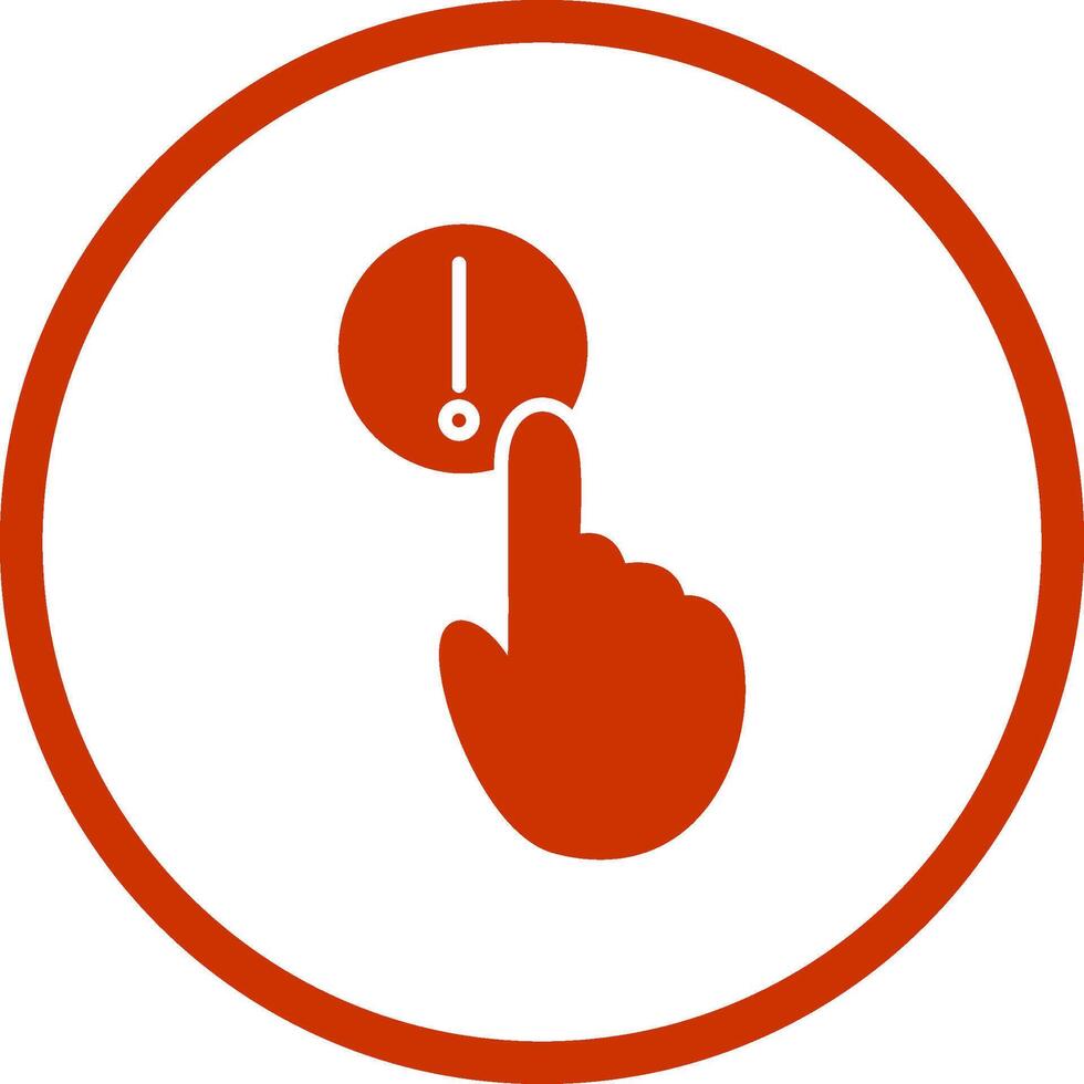 Danger of Hand Press Vector Icon