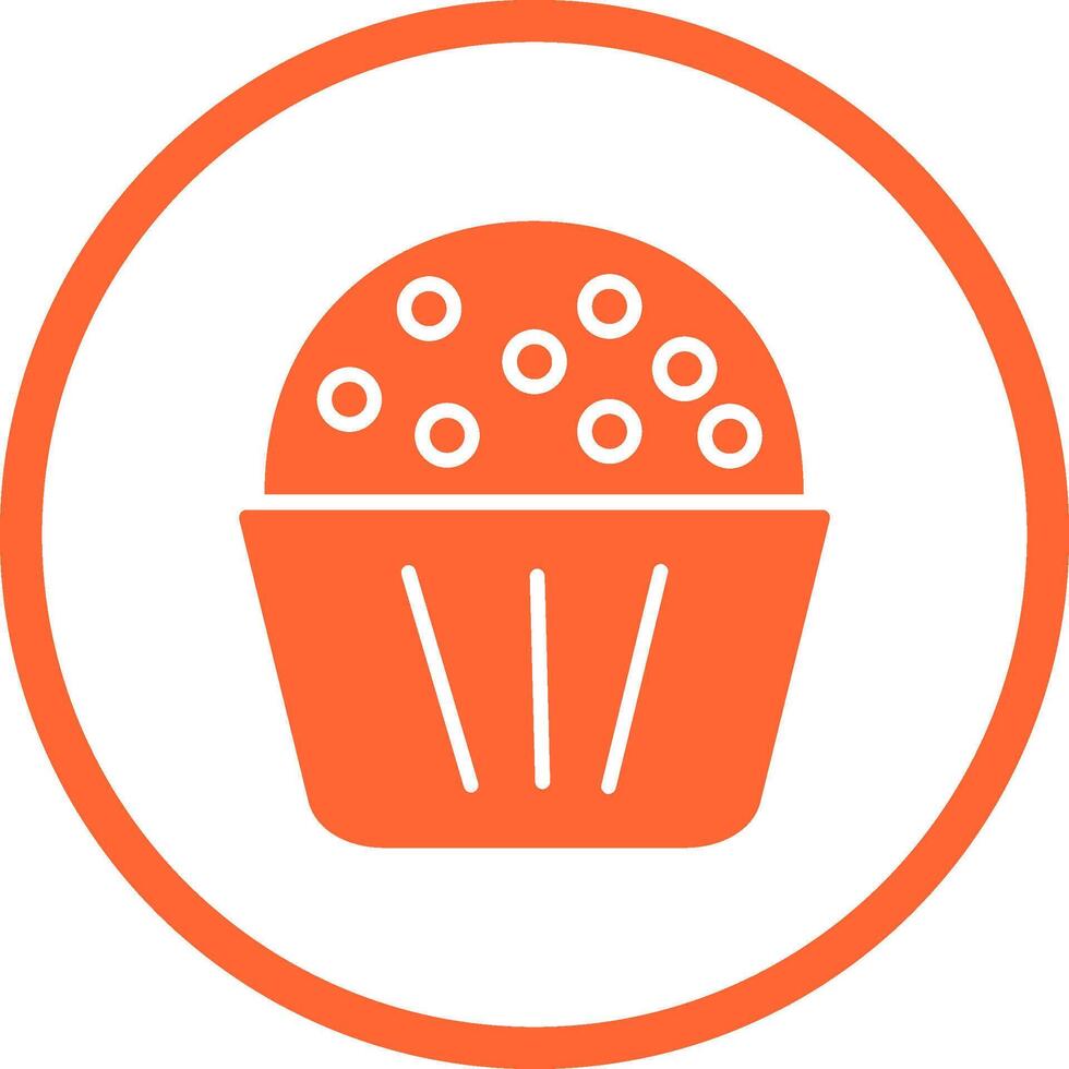 icono de vector de muffin de chocolate