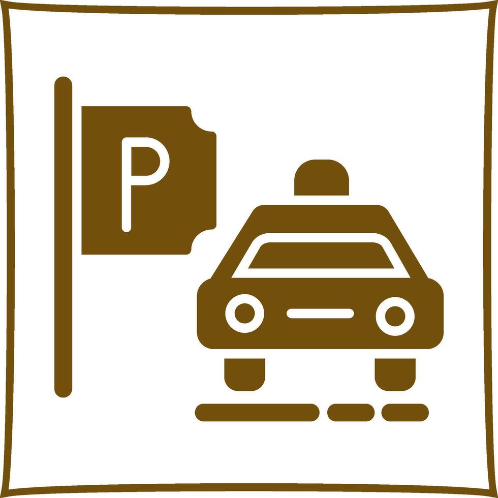Taxi Stand Vector Icon