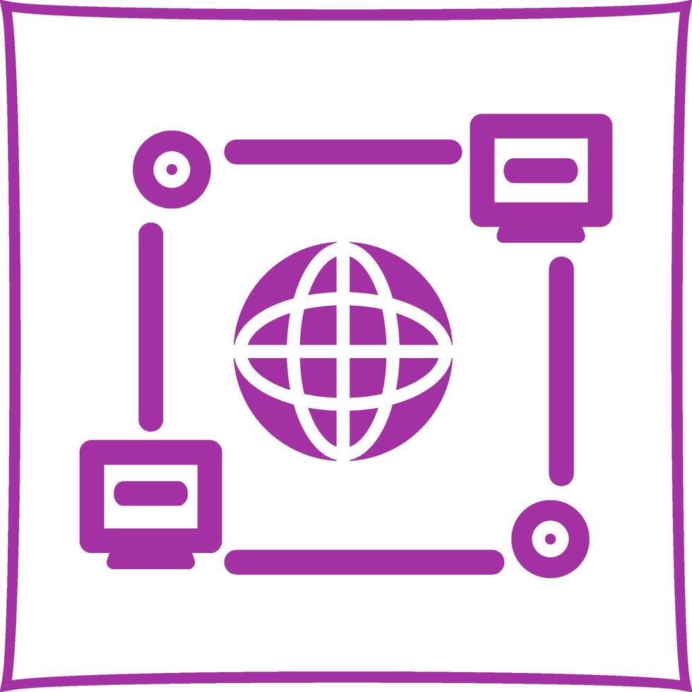 Computer Connection Vector Icon