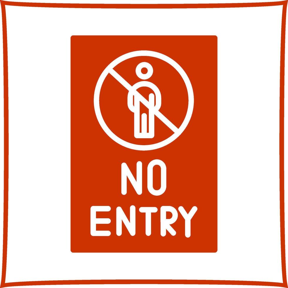 No Entry Sign Vector Icon