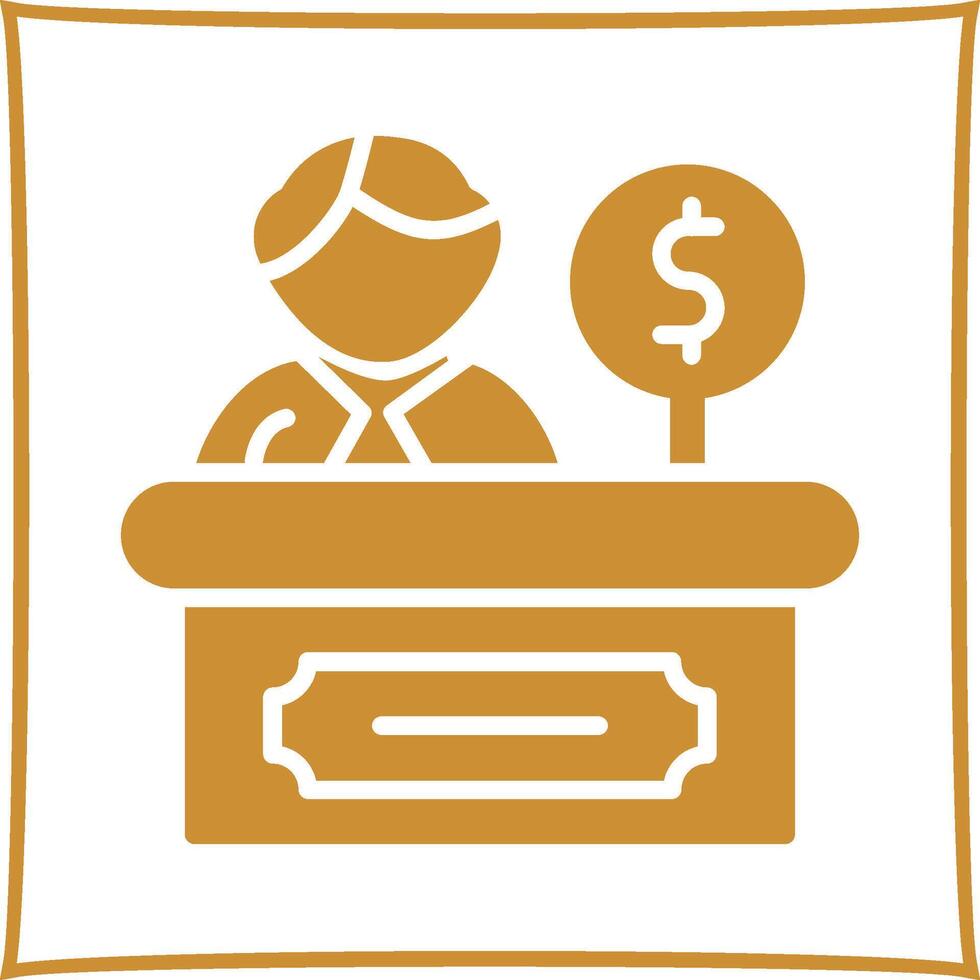 Cashier Vector Icon