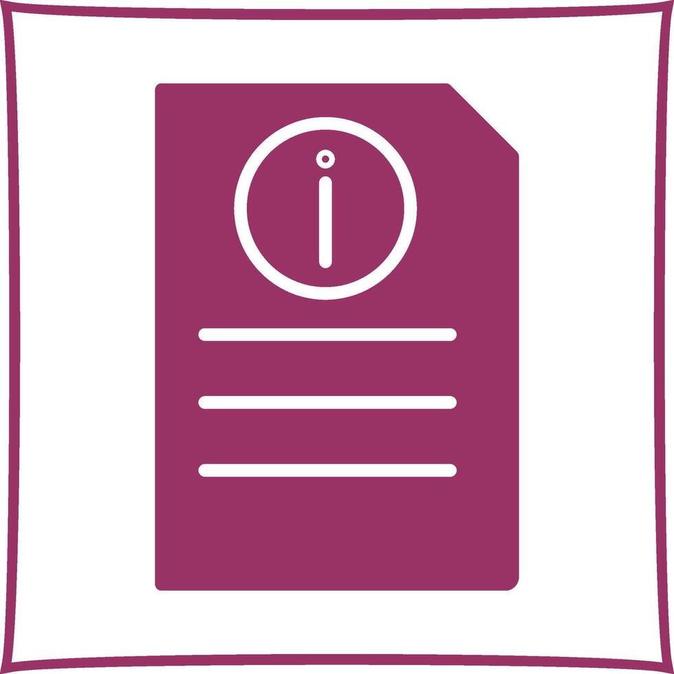 Information Document Vector Icon