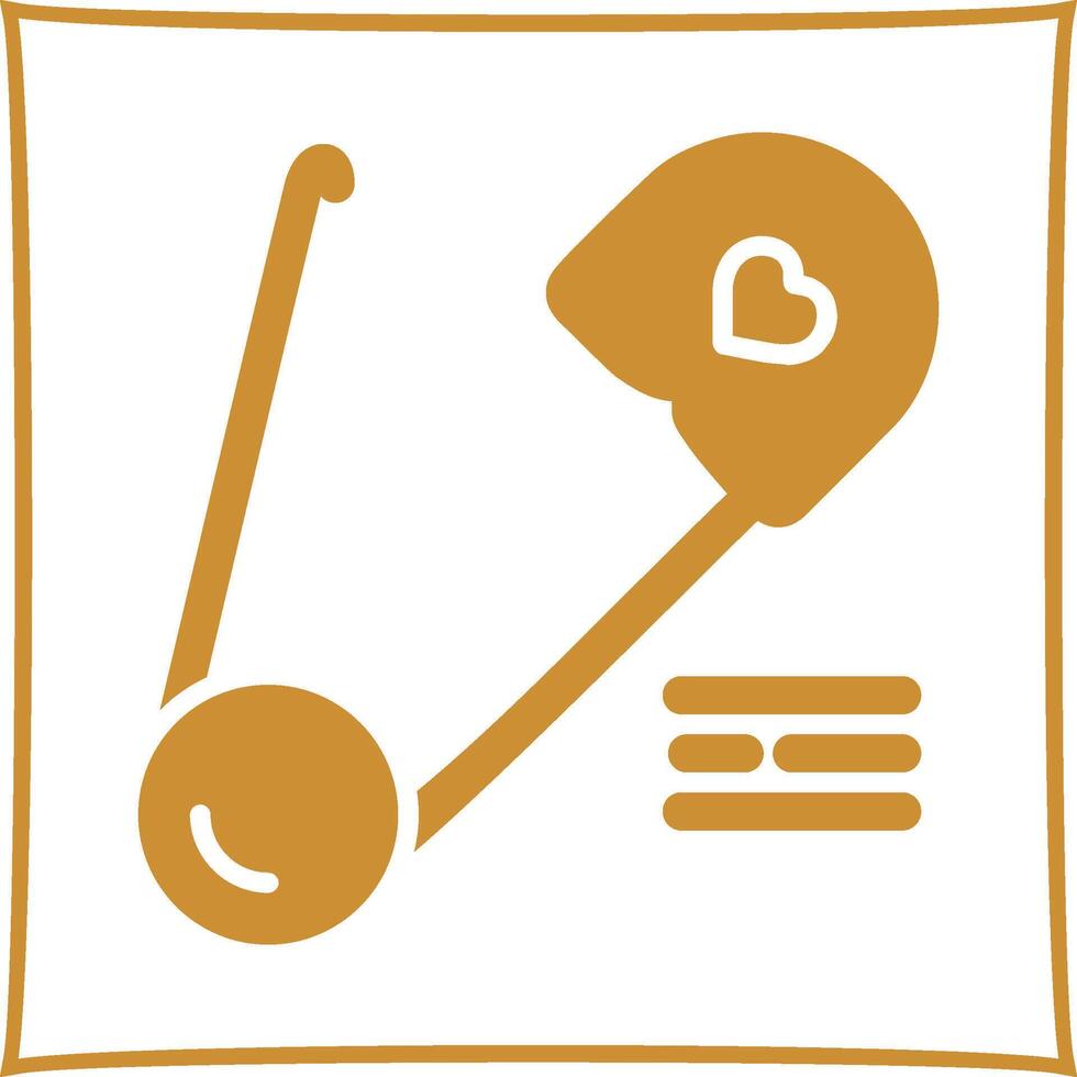 Safety Pin Vector Icon