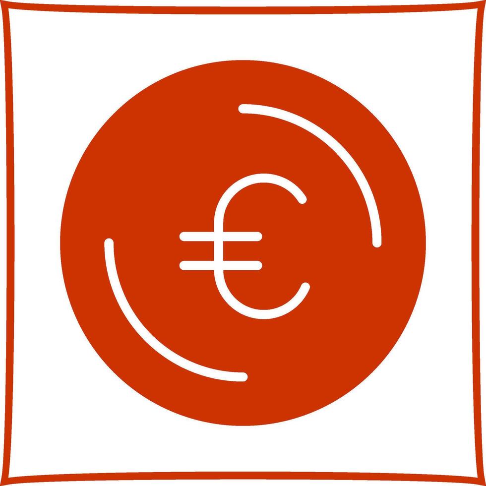 icono de vector de símbolo de euro