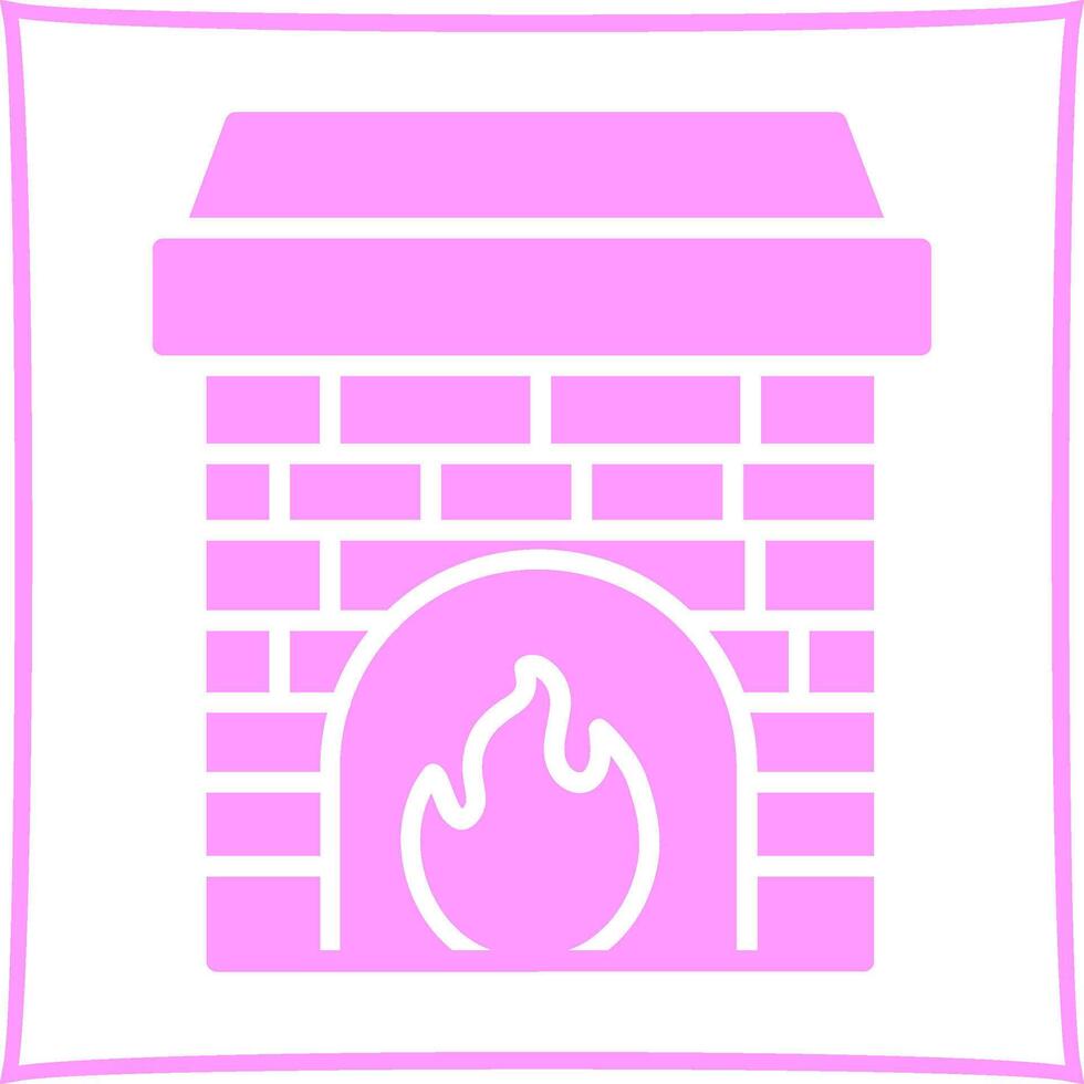 Fireplace Vector Icon