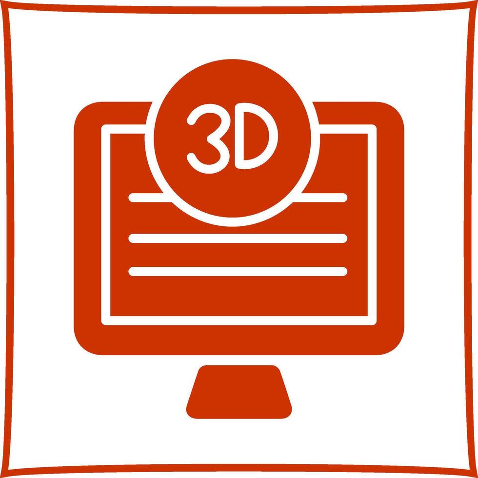 3D Quality Screen Vector Icon