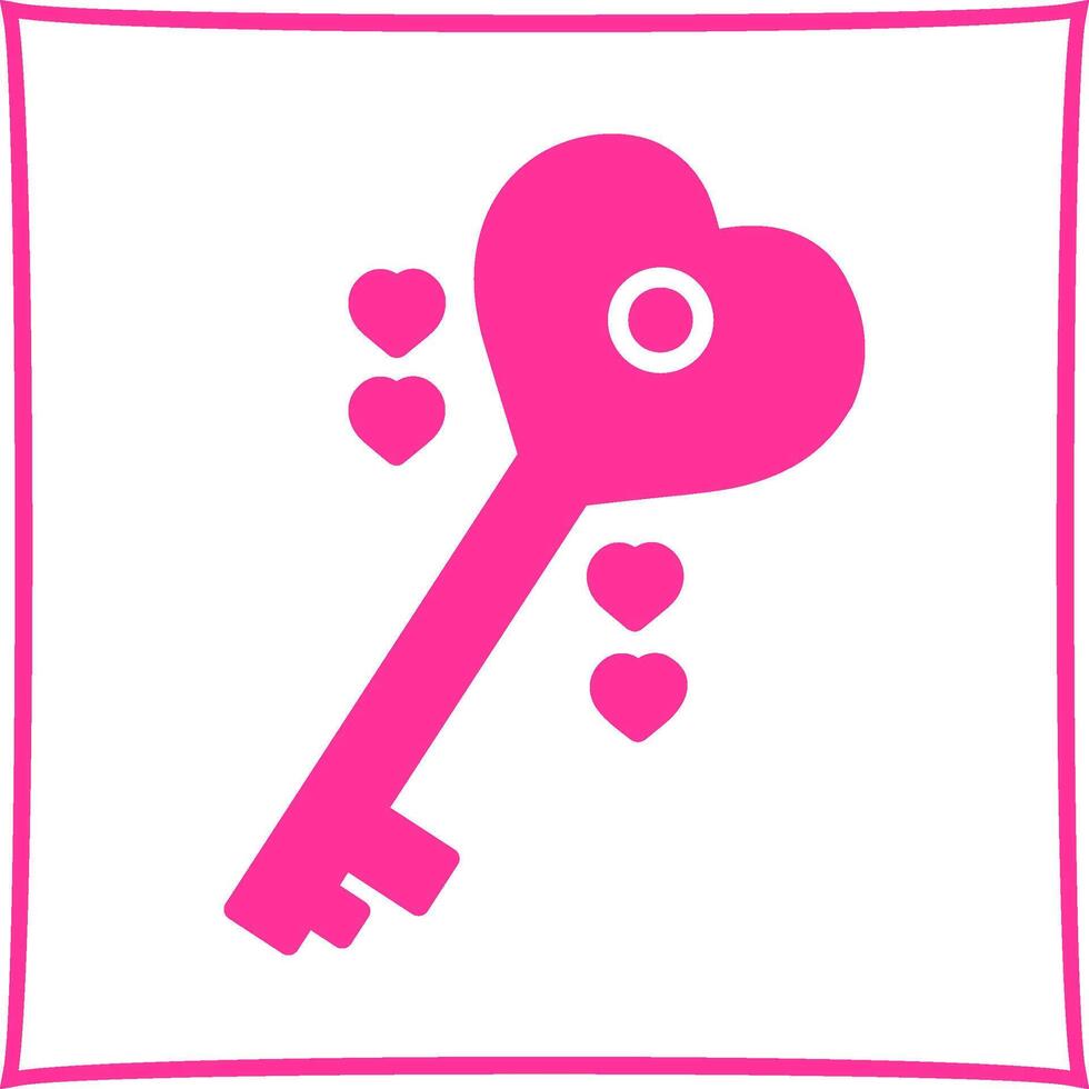 Love Key Vector Icon