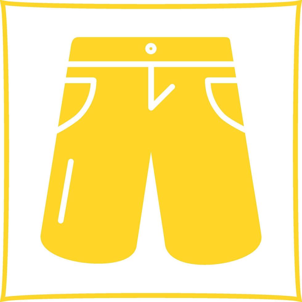 icono de vector de pantalones cortos