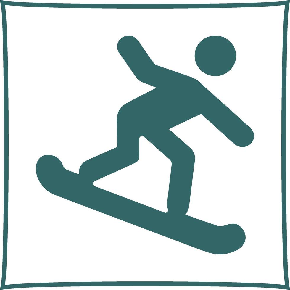 icono de vector de snowboard