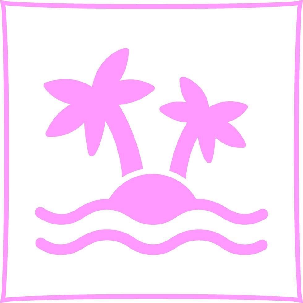 icono de vector de isla