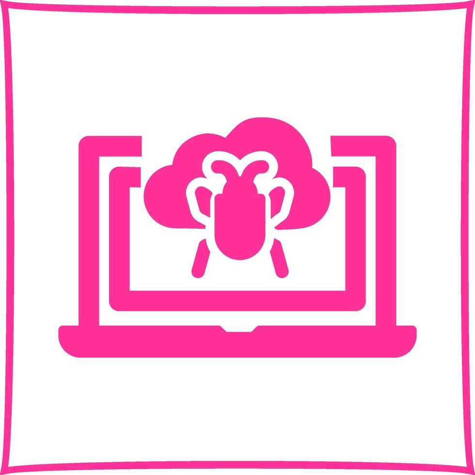 Bug Cloud Vector Icon