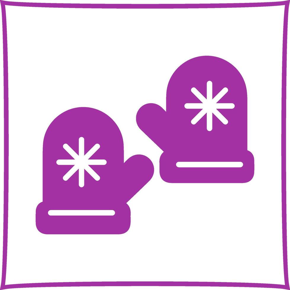 Winter Gloves Vector Icon